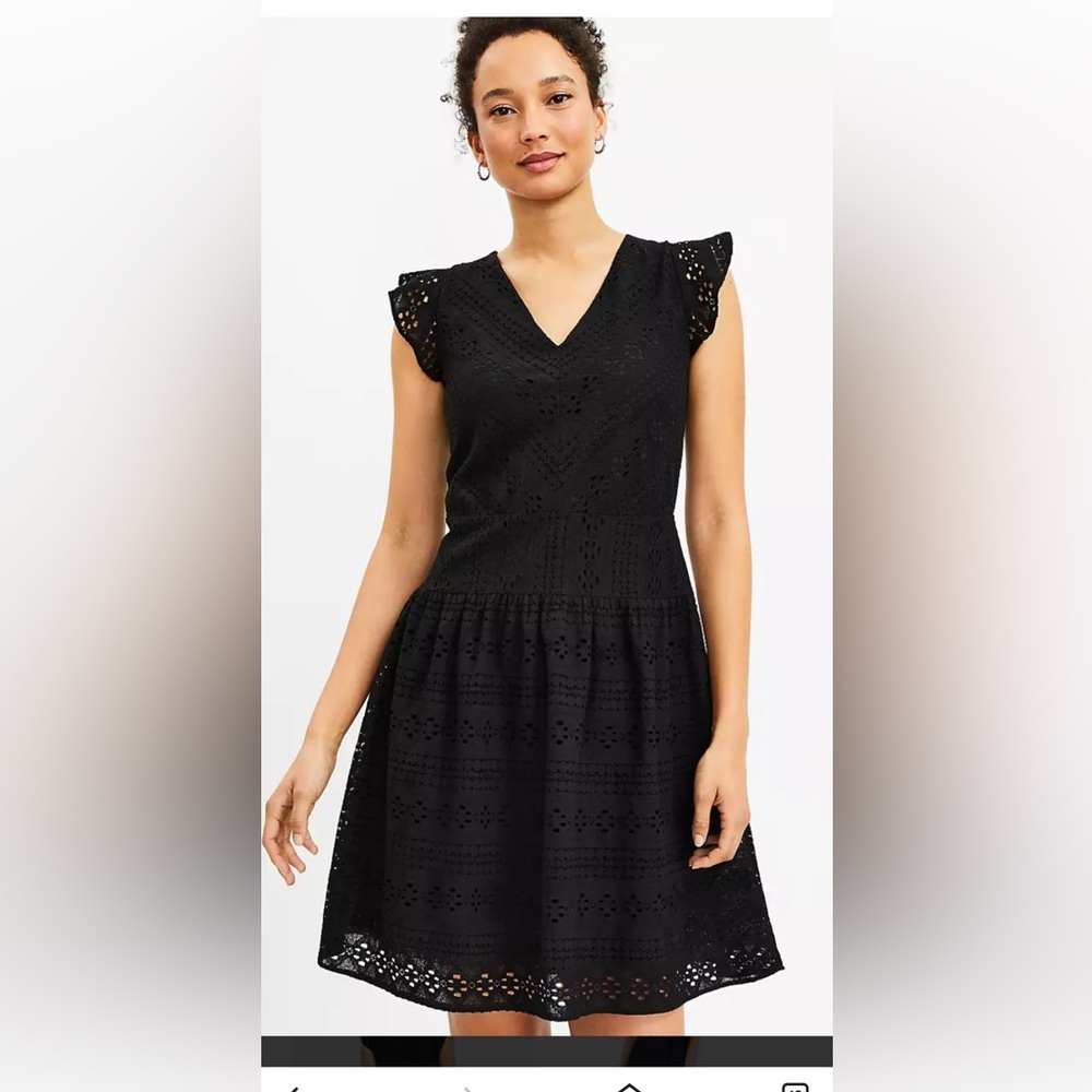 Beautiful Black Lace/Eyelet Dress